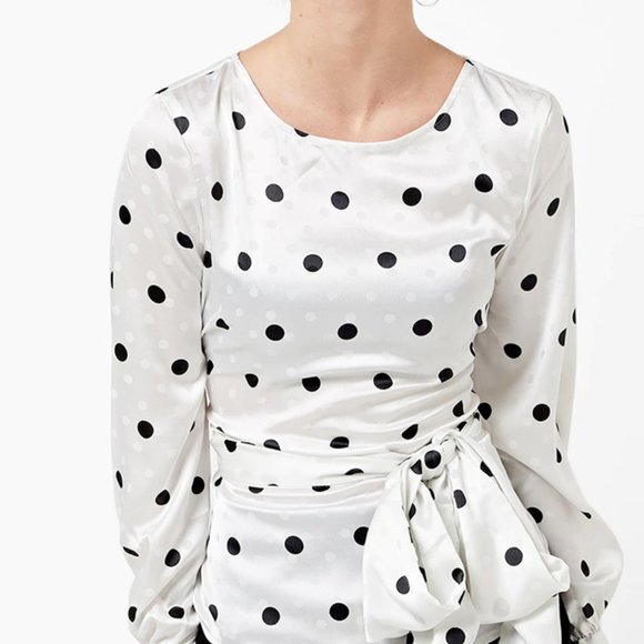 NEW - Vero Moda Polka Dot Wrap blouse - S - Picture 2 of 9